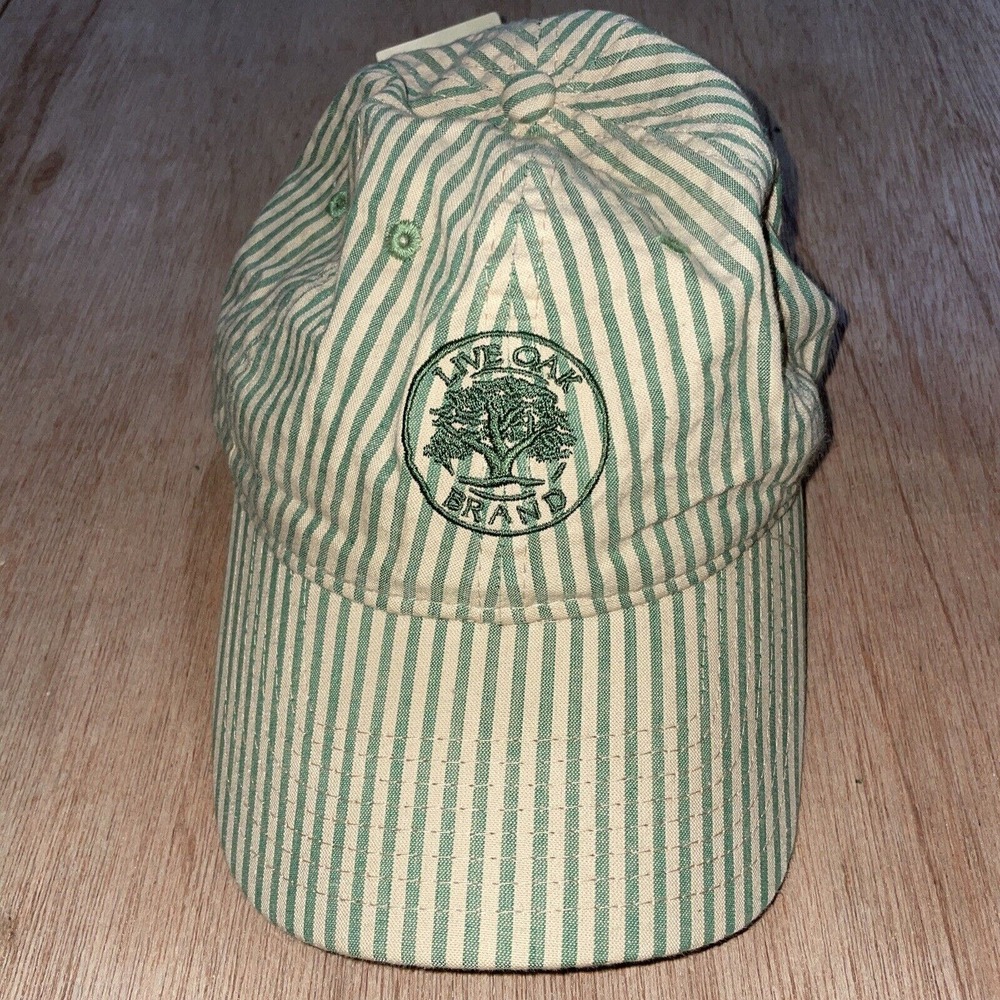 Live Oak Brand Green Pinstripe Strap Back Adult Cap Hat‎